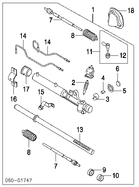 Osłona mechanizmu kierowniczego (maglownicy) 3760701 Lemforder