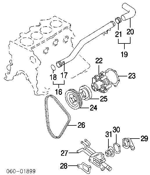 Uszczelka obudowy termostatu P1JA010 Parts-Mall