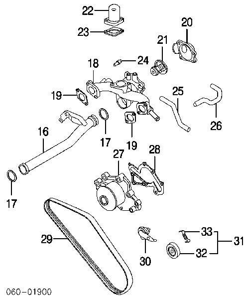 Uszczelka obudowy termostatu KIA Sorento 1 (JC)