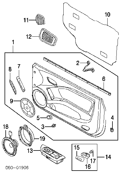 Spinka mocowania okładzin drzwi Hyundai Getz 