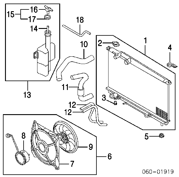 Dyfuzor chłodnicy Hyundai Trajet (FO)