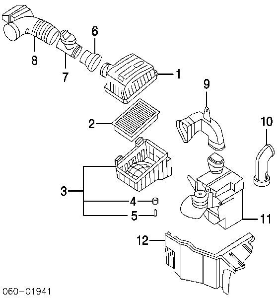 2816423720 Chrysler czujnik przepływu powietrza, przepływomierz powietrza m.a.f.