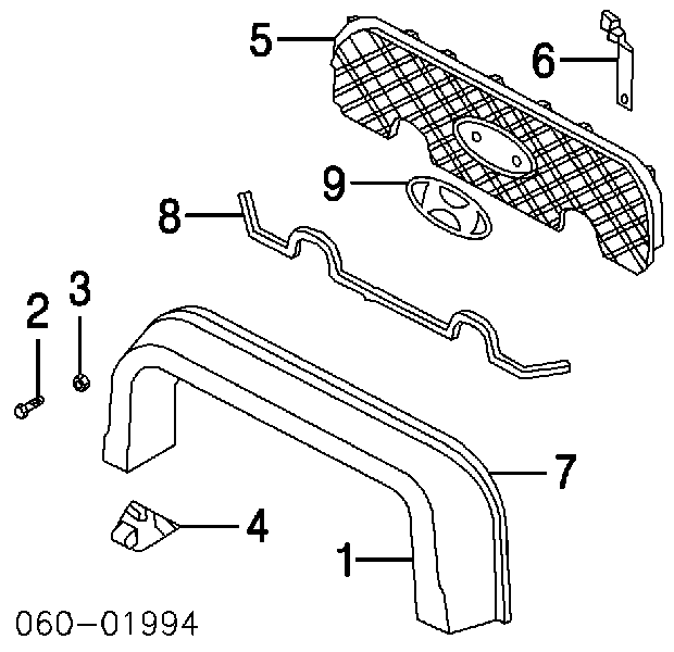 8635226900 Hyundai/Kia Atrapa chłodnicy
