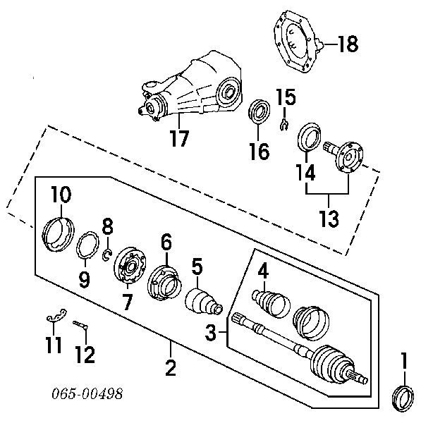 9052134003 Toyota pierścień zabezpieczający łożysko tylnej półosi