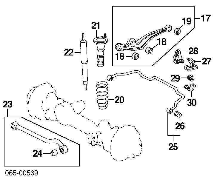 Silentblock stabilizatora tylnego Toyota Tercel (AL25)