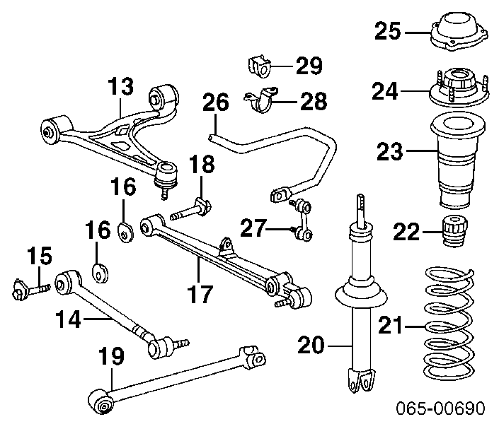 4883024010 Toyota łącznik stabilizatora tylnego