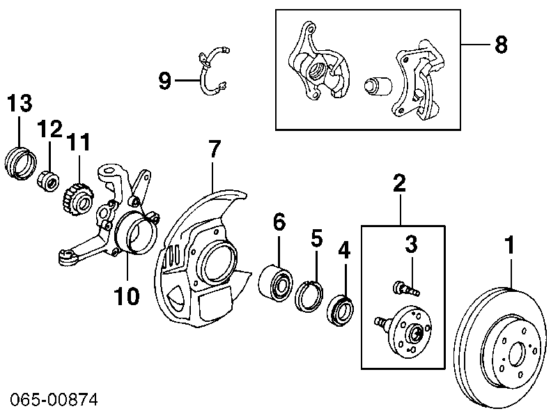 Tarcza hamulcowa przednia 4351253020 Toyota