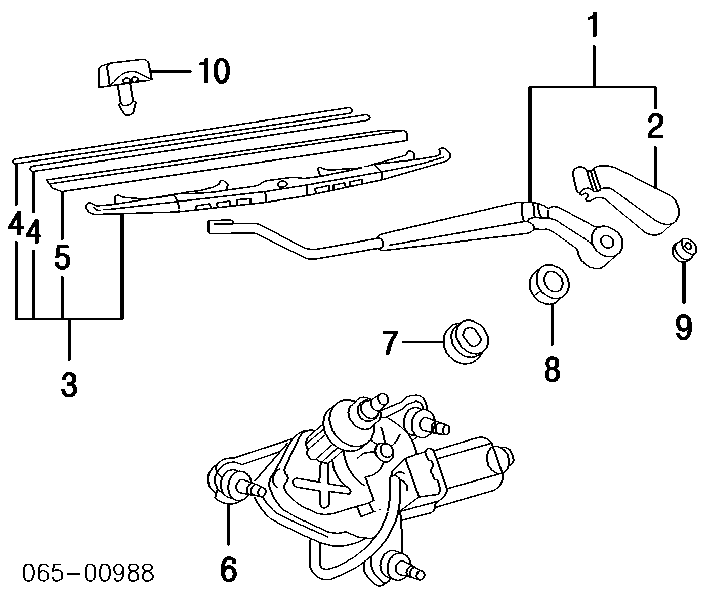 Pióro wycieraczki szyby tylnej do Lexus RX 300 MCU1