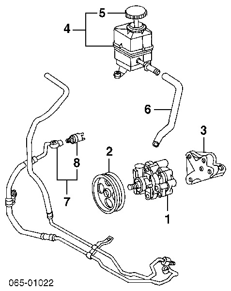 Przewód hydraulicznego układu wspomagania wysokiego ciśnienia, od pompy do maglownicy (mechanizmu) Toyota 4434860320 cena, od 59,10 USD