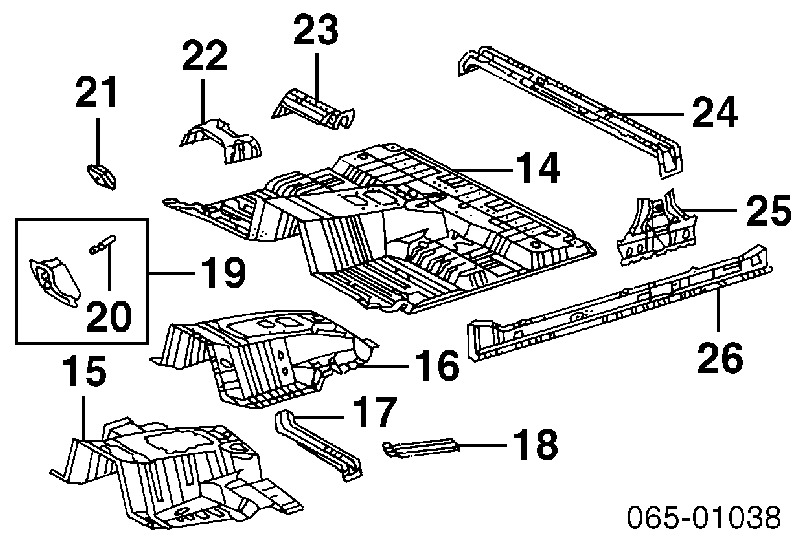 5819060120 Toyota Podnóżek przedni