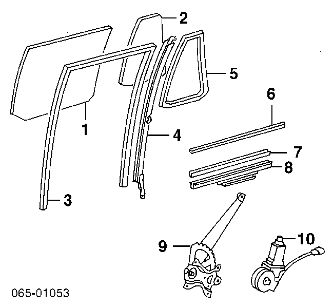 Szyba drzwi lewych tylnych Toyota Land Cruiser 100 (J10)