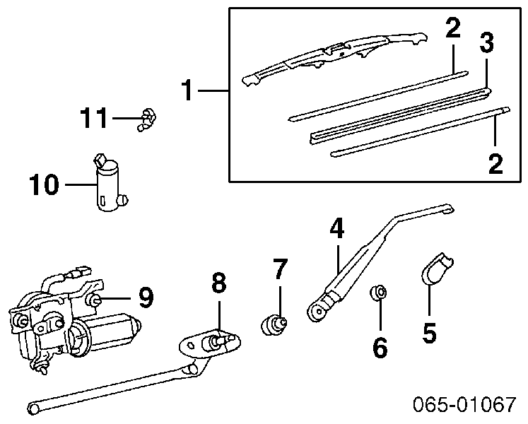 Pióro wycieraczki szyby tylnej Toyota Land Cruiser 100 (J10)