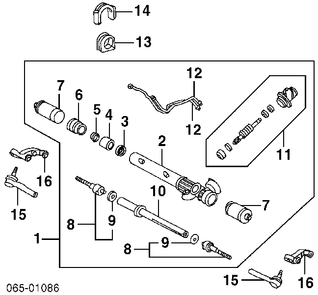 Listwa kierownicza (maglownica) Q0390108 Q-fix