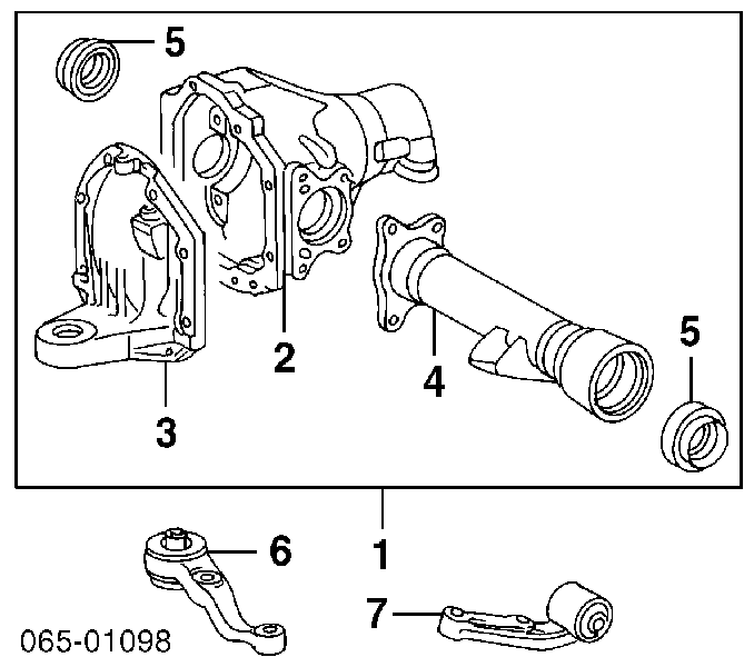 Uszczelniacz półosi mostu przedniego Toyota Land Cruiser PRADO ASIA (J12)