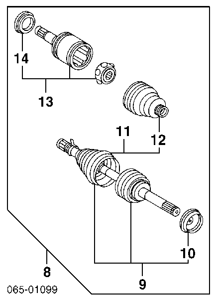 443860010 Toyota osłona przegubu homokinetycznego półosi przedniej wewnętrzna