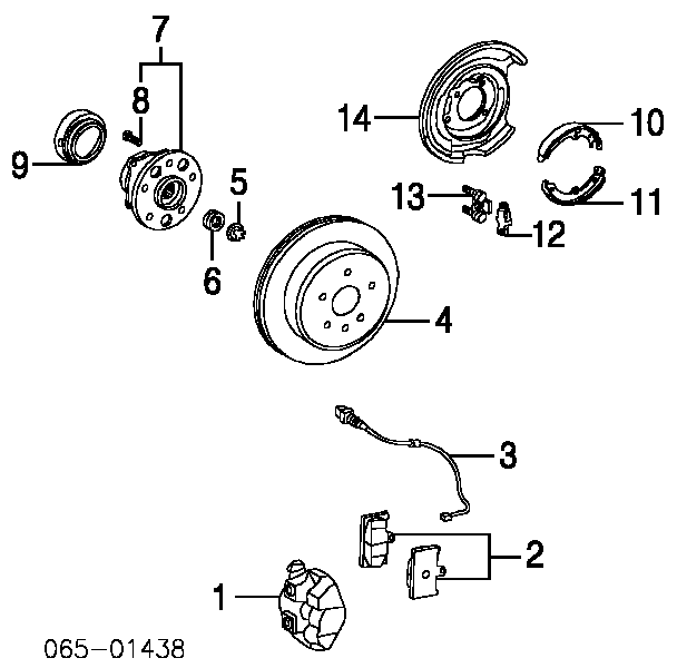 4653030020 Toyota Klocki hamulca ręcznego