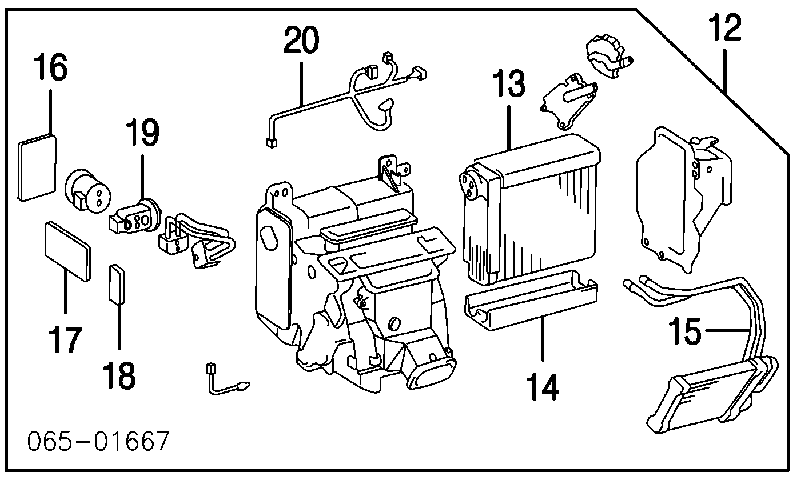 Parownik klimatyzacji do Lexus RX 300 MCU1