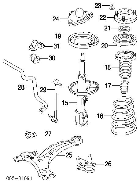 4865728010 Toyota Silentblock przedniego wahacza dolnego
