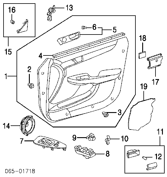 8423152010 Toyota czujnik zamykania drzwi (wyłącznik krańcowy)