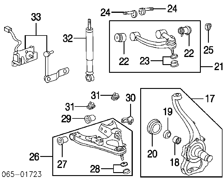 4819060011 Toyota Śruba mocowania przedniego wahacza, górnego