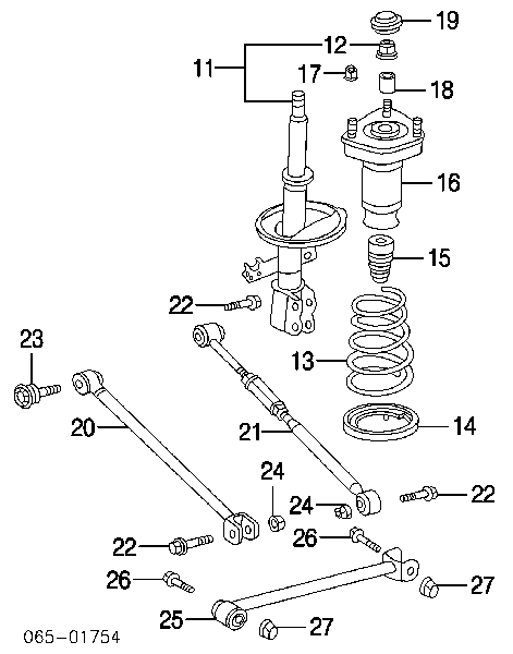 4873033080 Toyota drążek poprzeczny zawieszenia tylnego