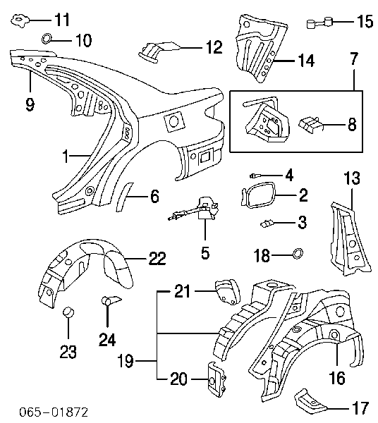 7736030080 Toyota Sprężyna klapki wlewu paliwa