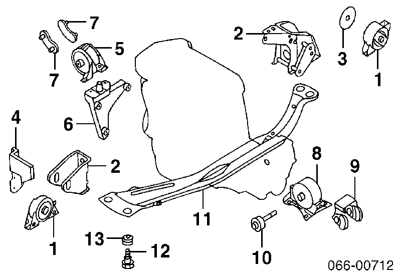 1124851E09 Nissan/Infiniti Tuleja przedniej belki podłużnej silnika