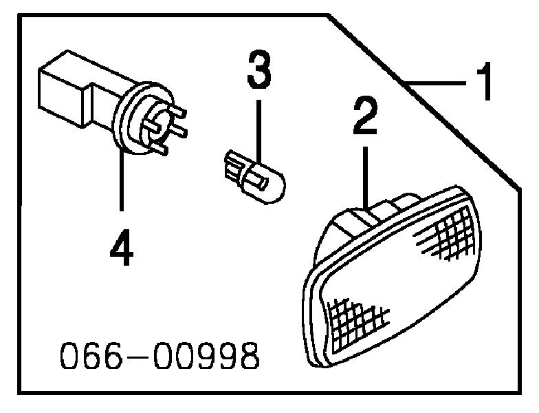 Powtarzacz kierunkowskazu na błotniku Nissan Almera 2 (N16)