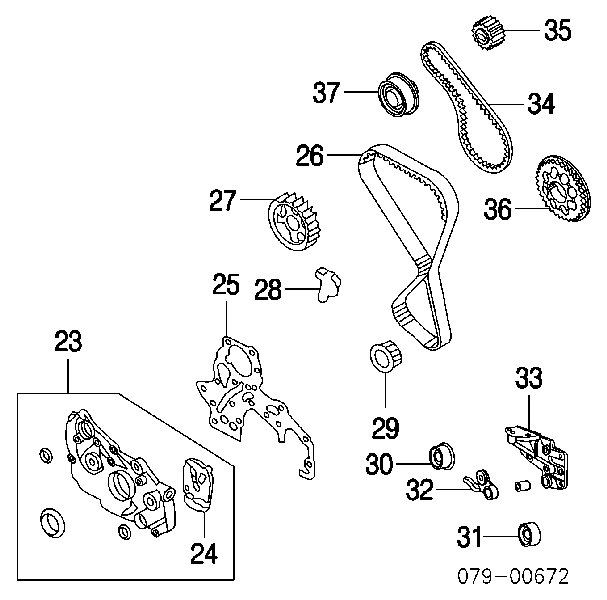 2335738001 Hyundai/Kia rolka napinacza paska wyrównoważającego