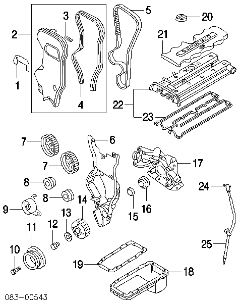 0607647 Opel uszczelka pokrywy zaworowej silnika