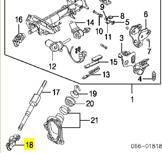 48080CG000 Nissan/Infiniti Wał Cardana kolumny kierowniczej dolny