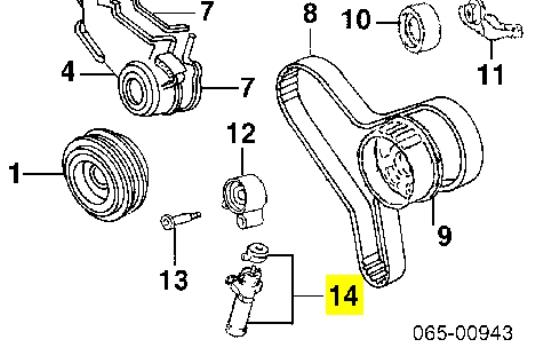Napinacz paska rozrządu Toyota 1354020021 cena, od 54,95 USD
