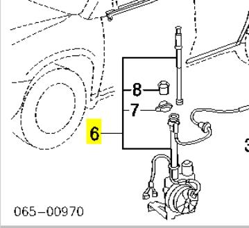 Antena do Lexus RX 300 MCU1