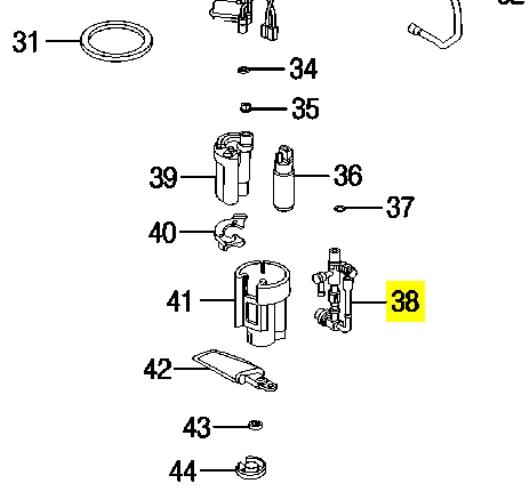 Regulator ciśnienia paliwa w listwie paliwowej do Lexus RX 300 MCU1