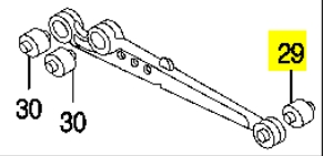 RBX101730 Land Rover Silentblock tylnego wahacza podłużnego przedni