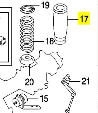 Poduszka pneumatyczna (resor pneumatyczny) mostu tylnego Land Rover Discovery 2 (LJ ,LT)