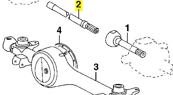 4341160090 Toyota Wał napędowy półosi pośredni