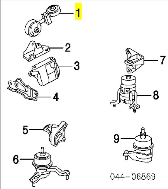 Poduszka (podpora) silnika prawa górna Toyota 1236328060 cena, od 34,65 USD