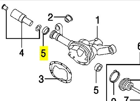 Uszczelniacz półosi lewej mostu przedniego 5L8Z4B416AA Ford