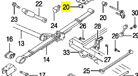 Silentblock tylnego resoru tylny Chrysler 4743040AA cena, od 5,01 USD