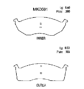 V1011682AC Chrysler Klocki hamulcowe przednie tarczowe