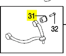 Silentblock przedniego wahacza górnego 544803E002 Hyundai/Kia