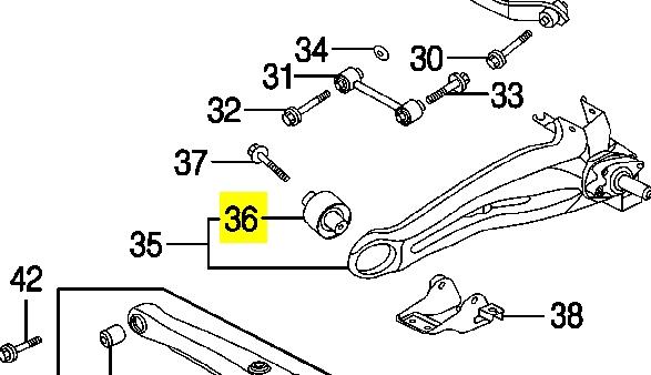 MR519127 Mitsubishi Silentblock wahacza podłużnego tylnego dolnego