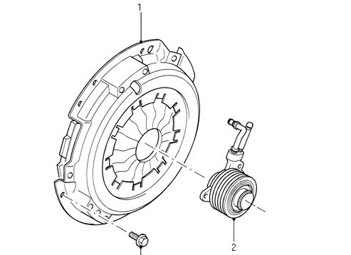 7113400 Ford cylinder roboczy sprzęgła (wysprzęglik w komplecie z łożyskiem wyciskowym)