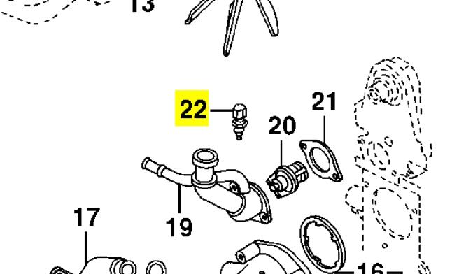 GY0118840A Mazda czujnik temperatury płynu chłodzącego