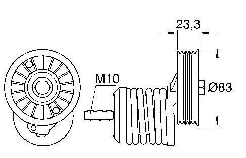 Do koszyka 13701 3RG Rolka napinacza paska napędowego