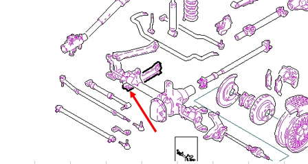 52037830 Chrysler Silentblock przedniego wahacza dolnego