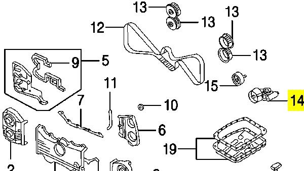 Napinacz paska napędowego Subaru Impreza 2 (GD, GG)