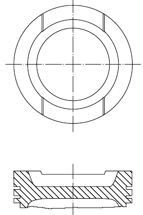 Tłok, komplet do jednego cylindru, 1. naprawa (+0,25) 330101 Mahle Original