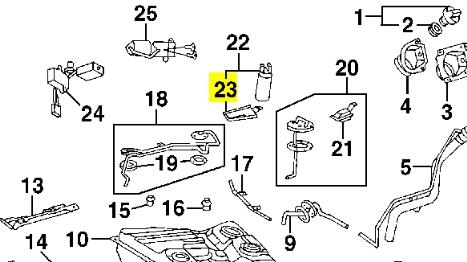 Filtr-sitko pompy paliwowej 2321774021 Toyota